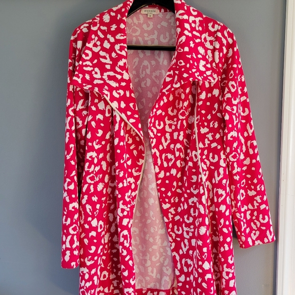 Andrée Leopard Print lightweight Jacket Size Medium - Picture 7 of 8